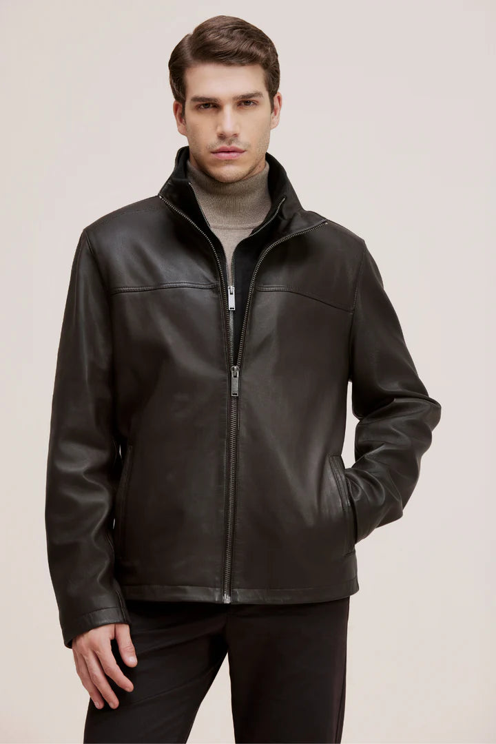 CREWZ Premium Lamb Leather Moto Jacket