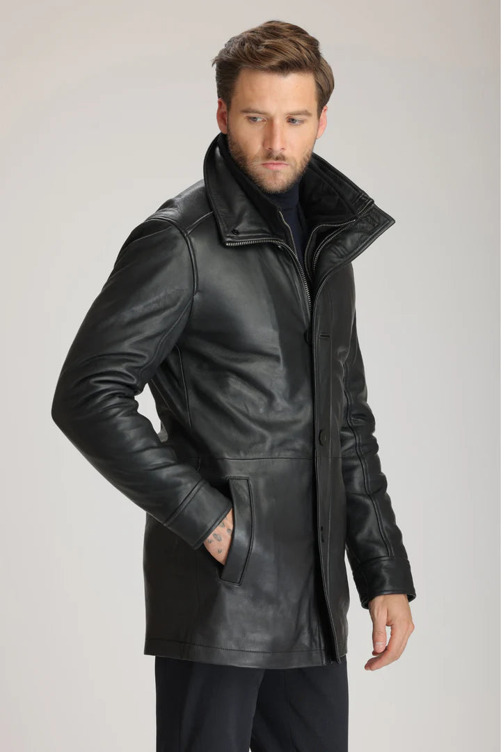 SANDER Premium Lamb Leather Utility Jacket