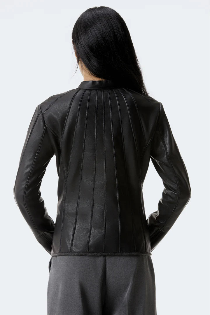 AGATHA Lamb Leather Fitted Jacket