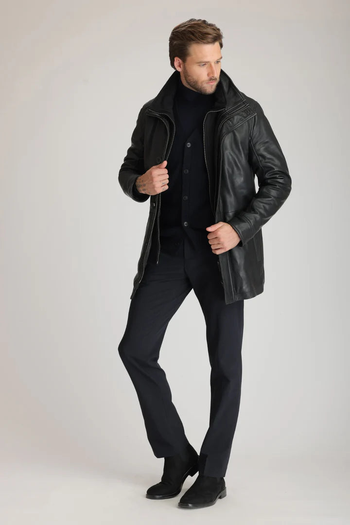 SANDER Premium Lamb Leather Utility Jacket