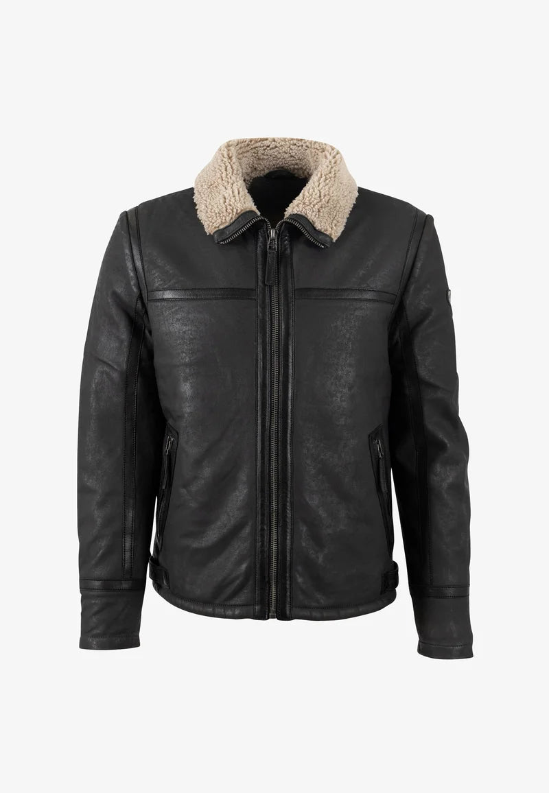 LEATHER JACKET – Anthracite