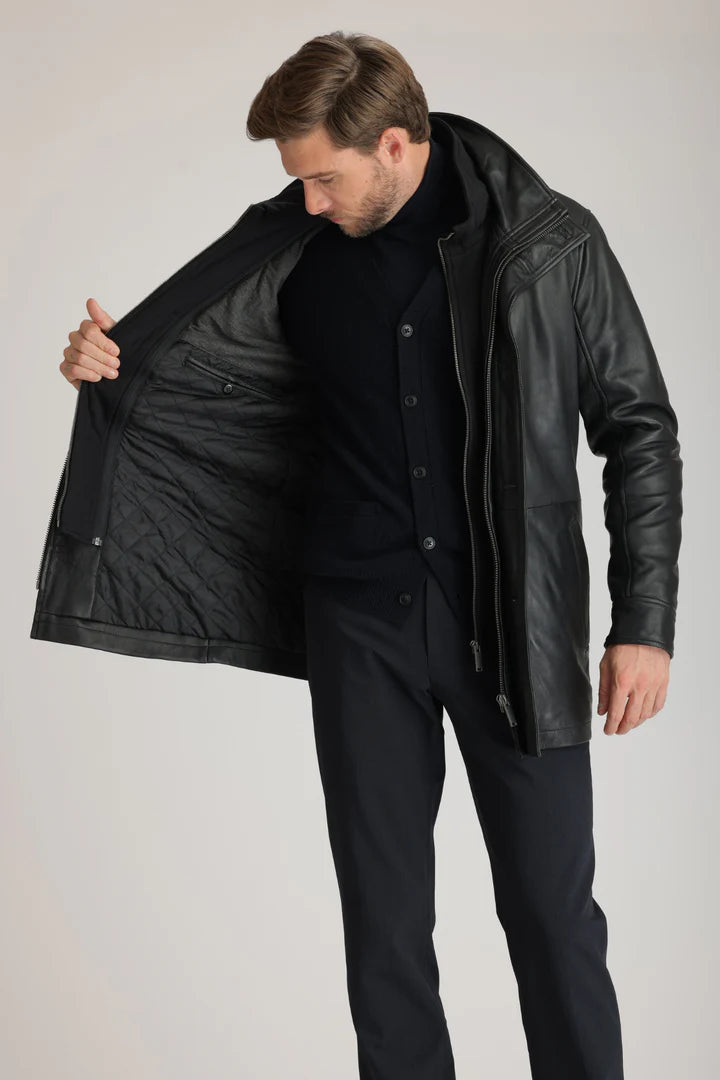 SANDER Premium Lamb Leather Utility Jacket
