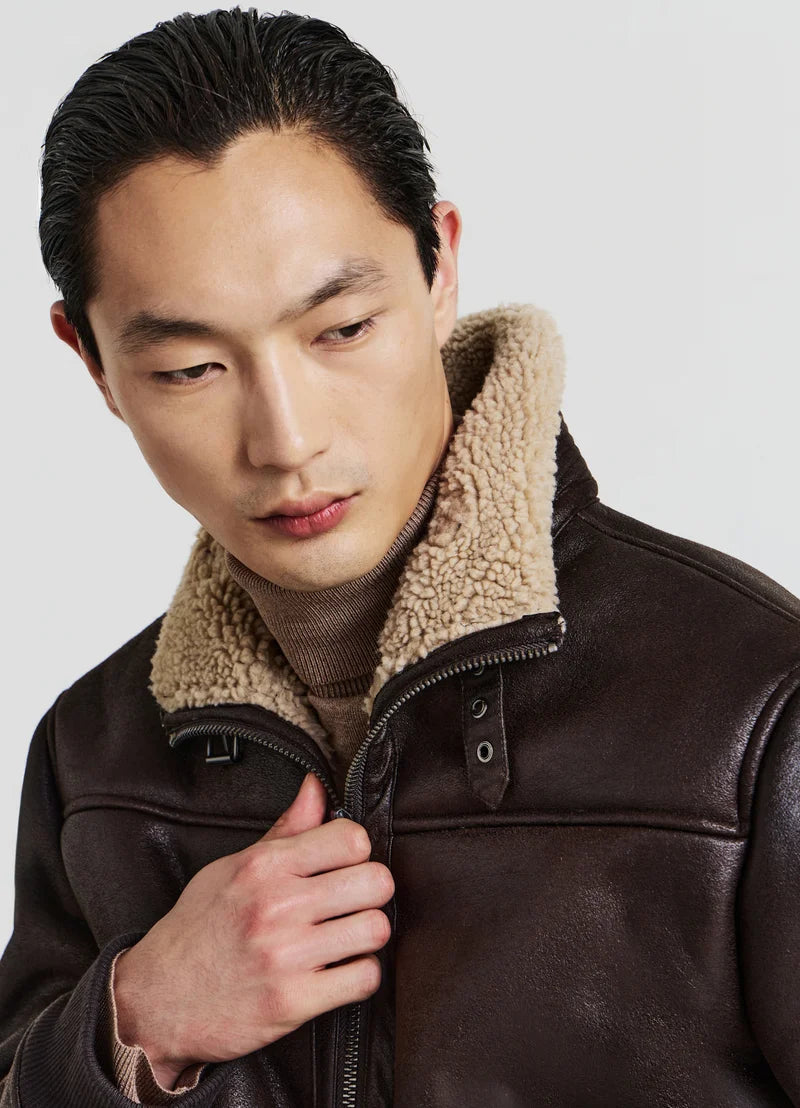 GIUBB – Faux Leather Jacket (Brown)