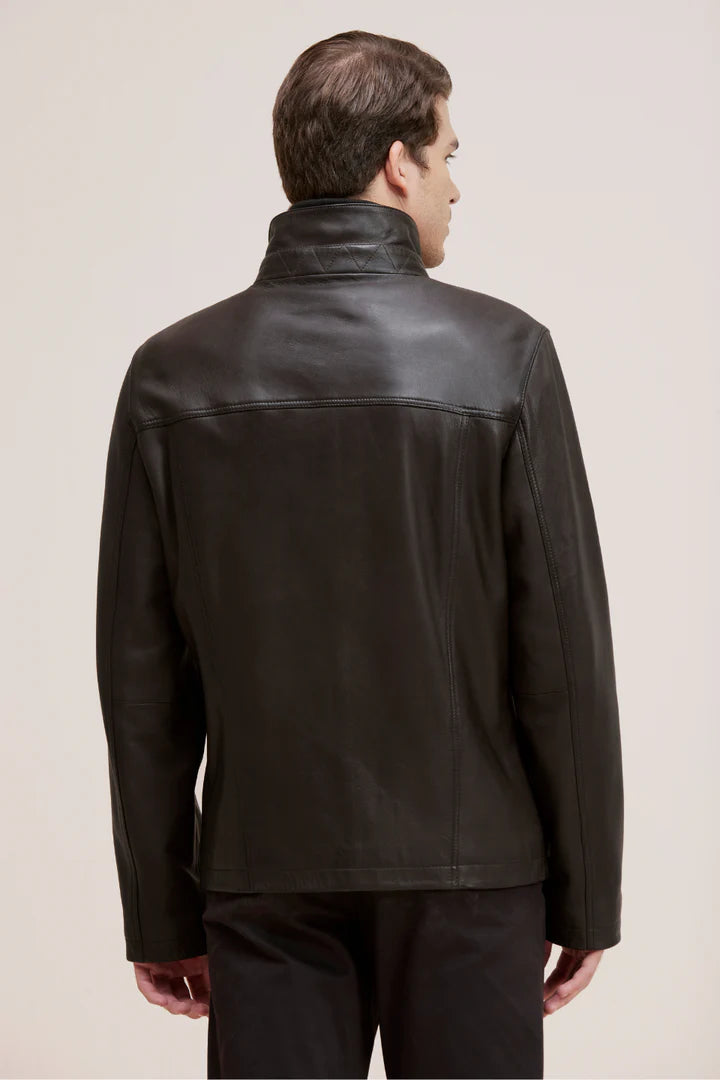 CREWZ Premium Lamb Leather Moto Jacket