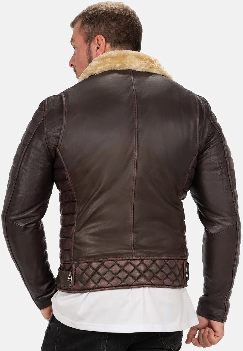 REICHSTADT HERREN JACKE RS008LUX – Leather Jacket (Brown)