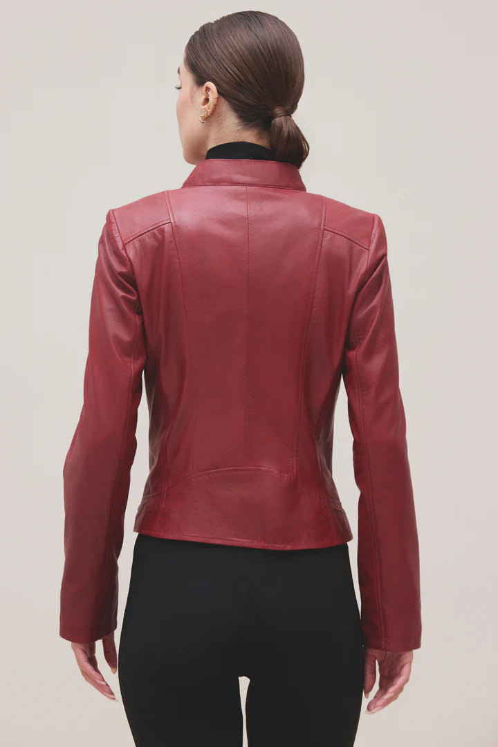 ISLA Modern Lamb Leather Moto Jacket