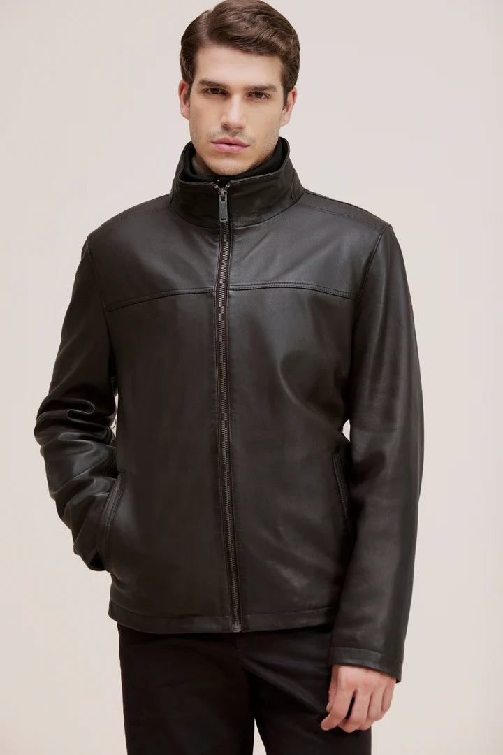 CREWZ Premium Lamb Leather Moto Jacket