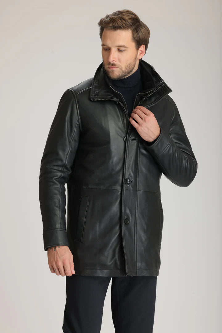 SANDER Premium Lamb Leather Utility Jacket