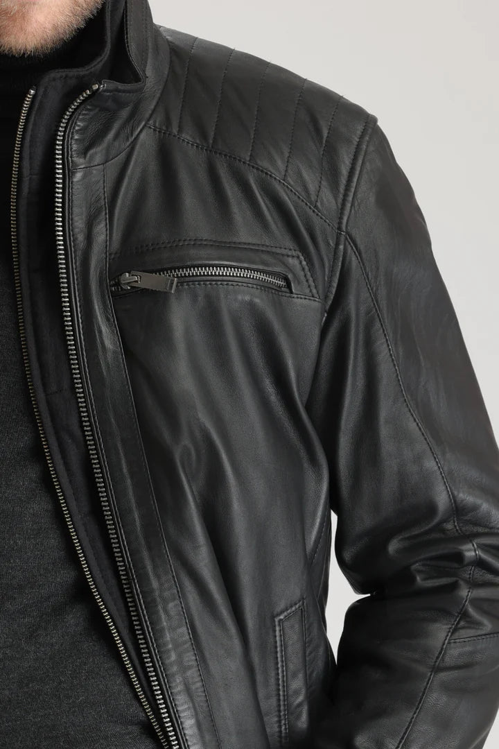 EDRIK Slim-Fit Lamb Leather Jacket