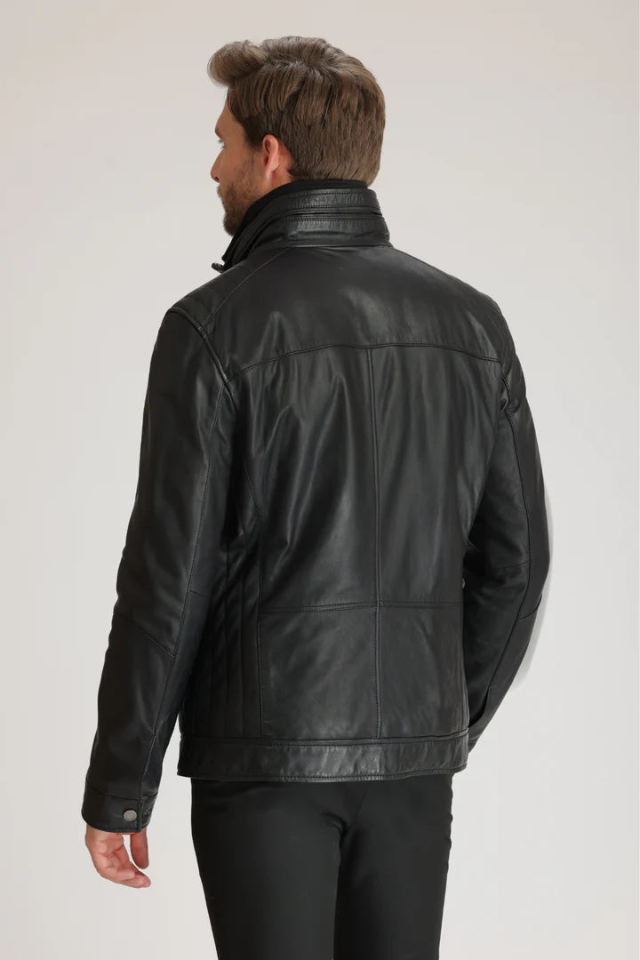 EDRIK Slim-Fit Lamb Leather Jacket