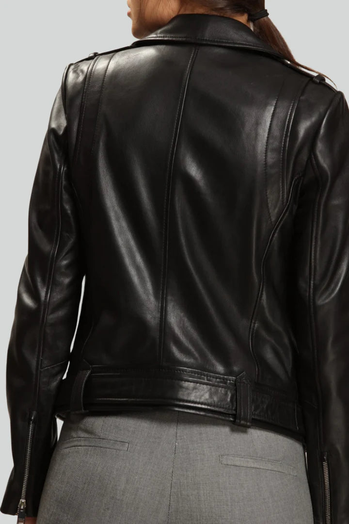 JULIETTE Classic Lambskin Biker Jacket