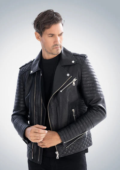 Damian Lambskin Biker