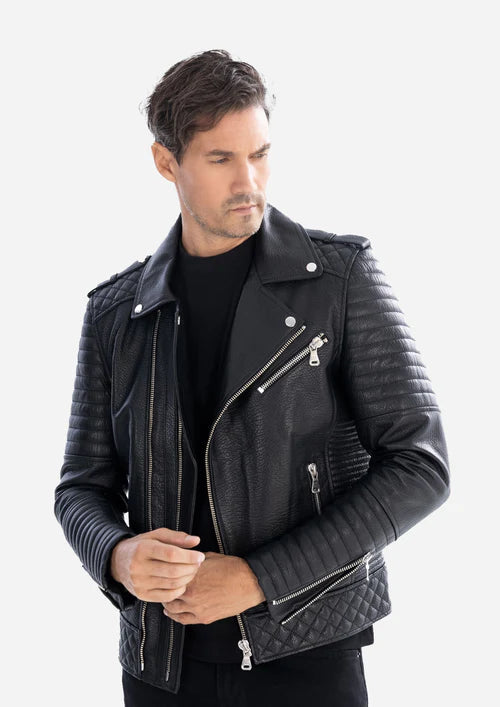 Damian Lambskin Biker