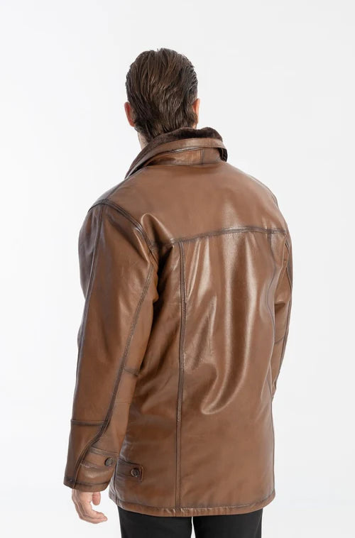 ZACHARY – Timeless Lambskin Leather Jacket with Removable Vest