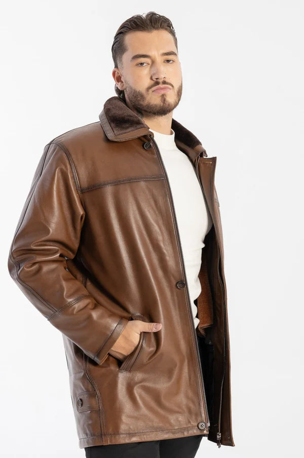 ZACHARY – Timeless Lambskin Leather Jacket with Removable Vest