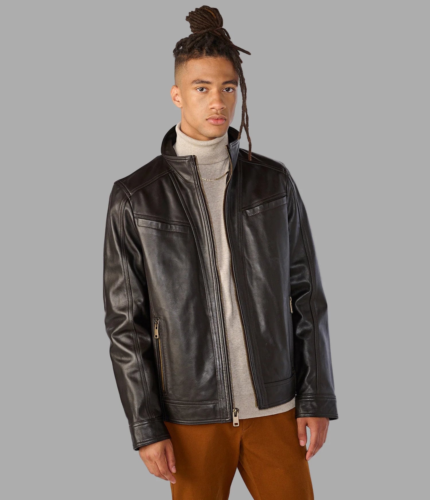SEAN – Vintage Leather Racer Jacket