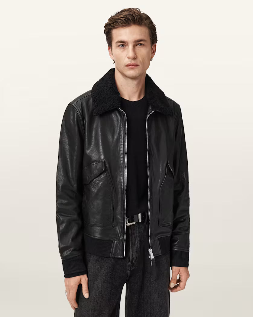 Vaucluse Modern Aviator Leather Jacket