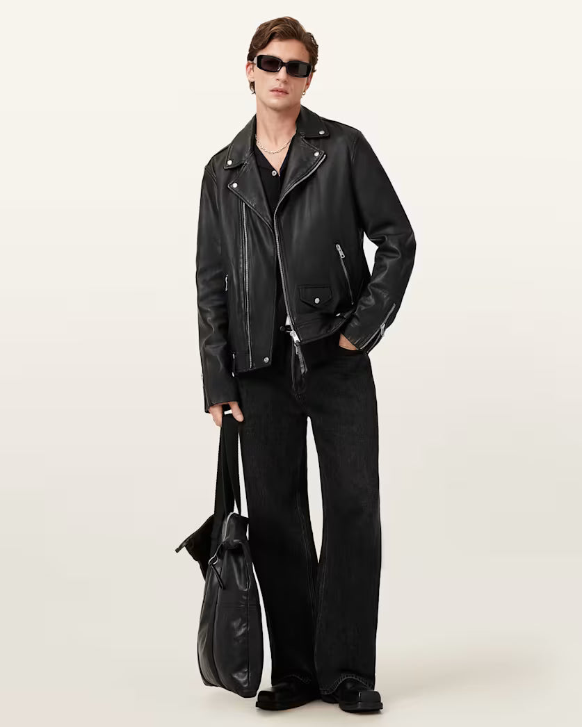 Milo Asymmetric Lambskin Biker Jacket