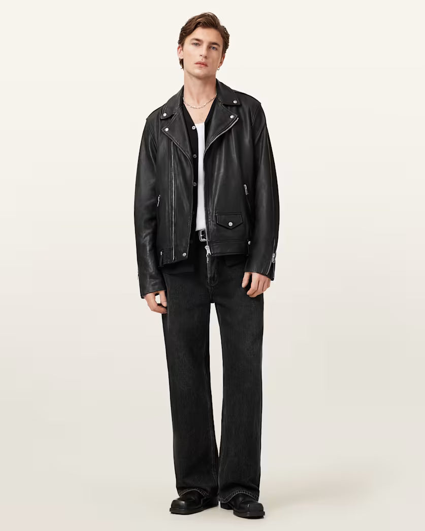 Milo Asymmetric Lambskin Biker Jacket