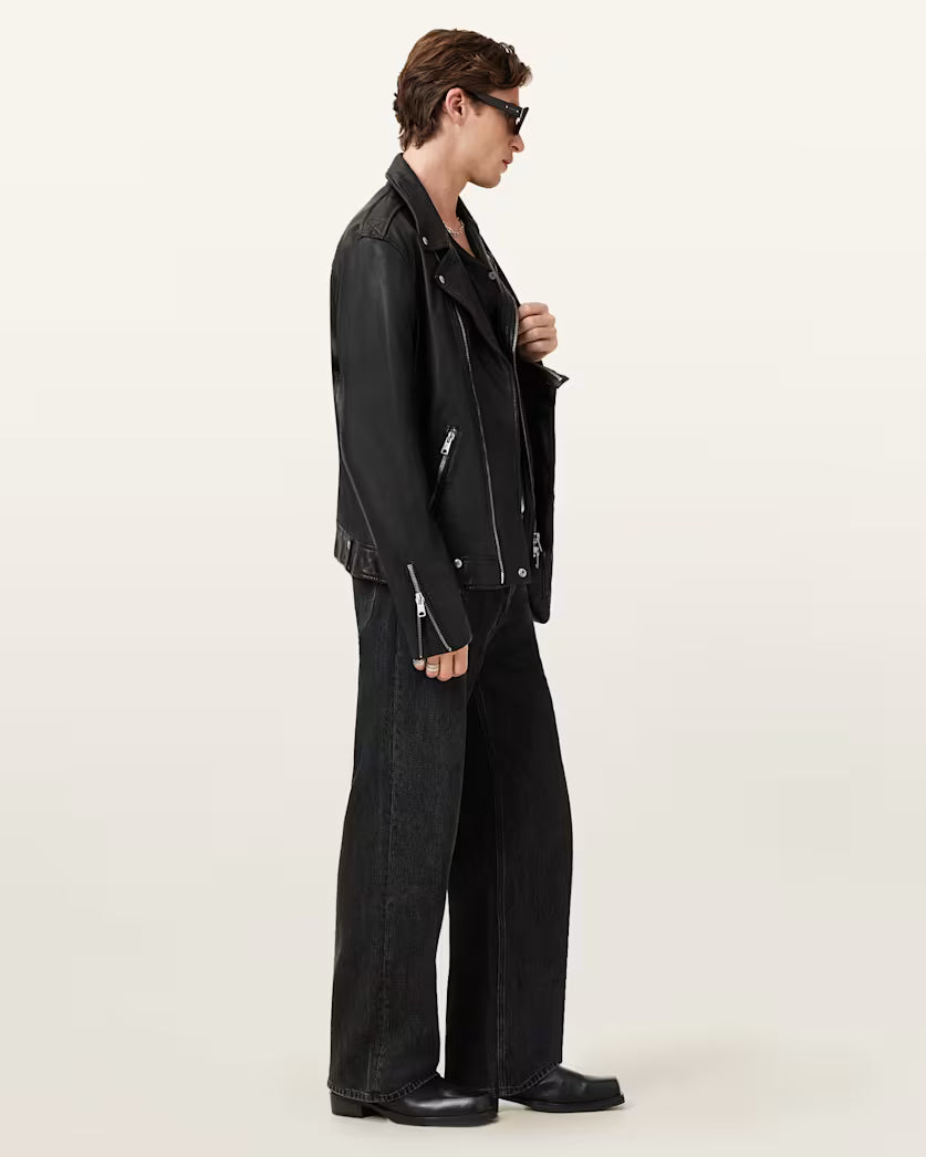 Milo Asymmetric Lambskin Biker Jacket