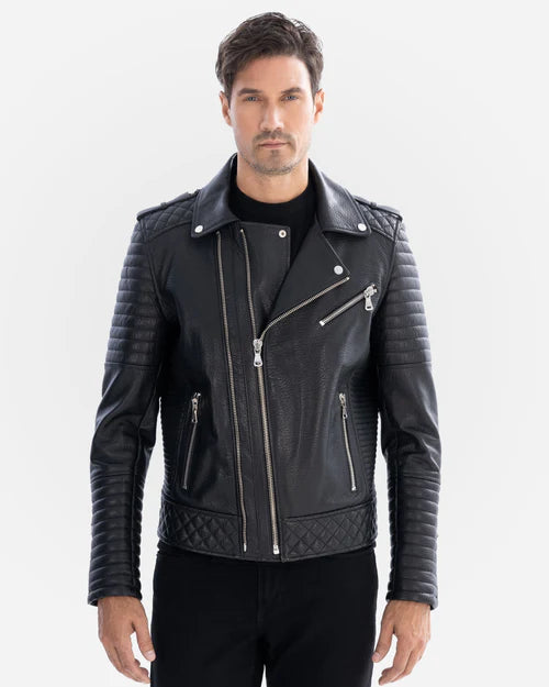 Damian Lambskin Biker