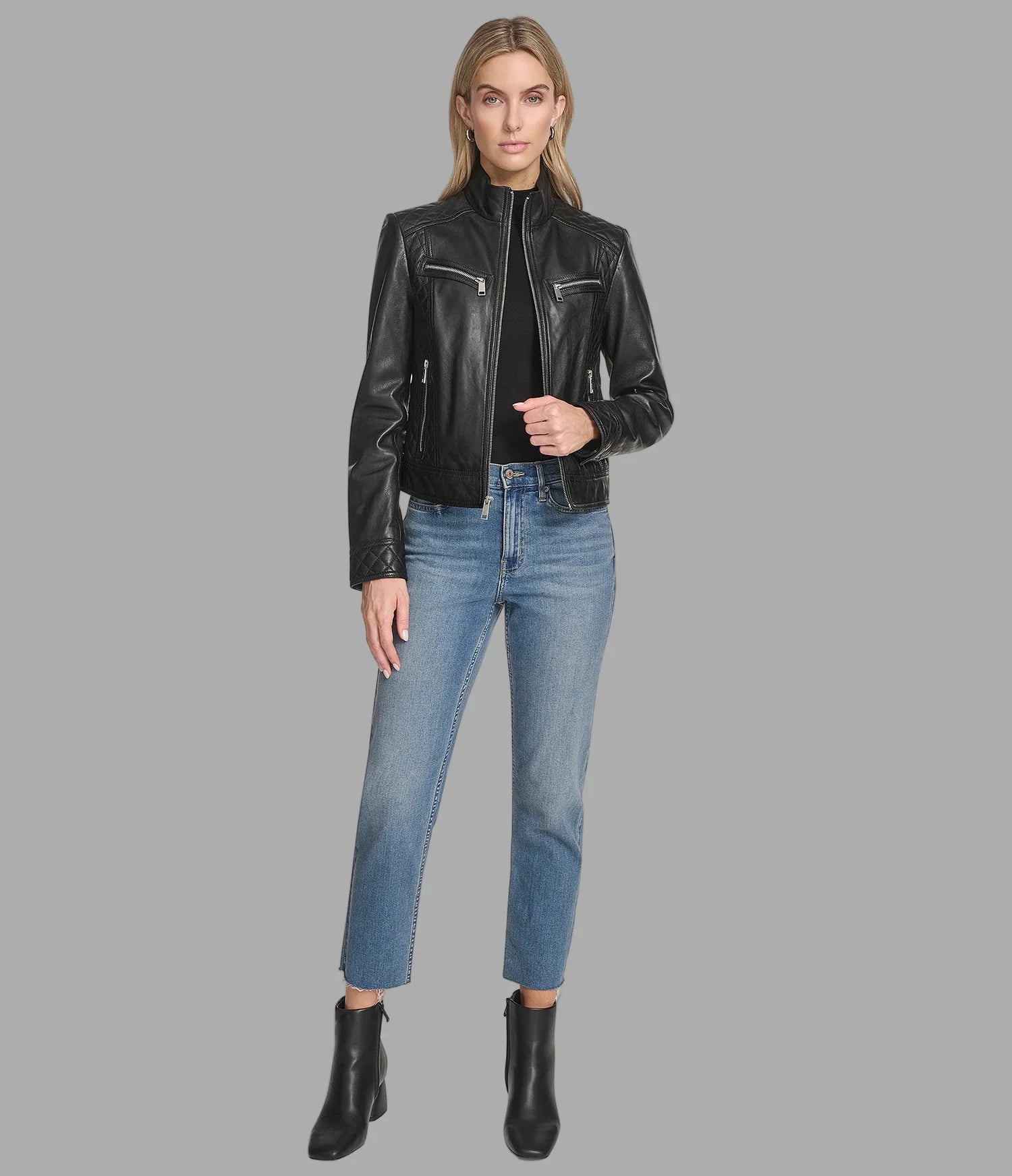 MIKEL – Leather Racer Jacket
