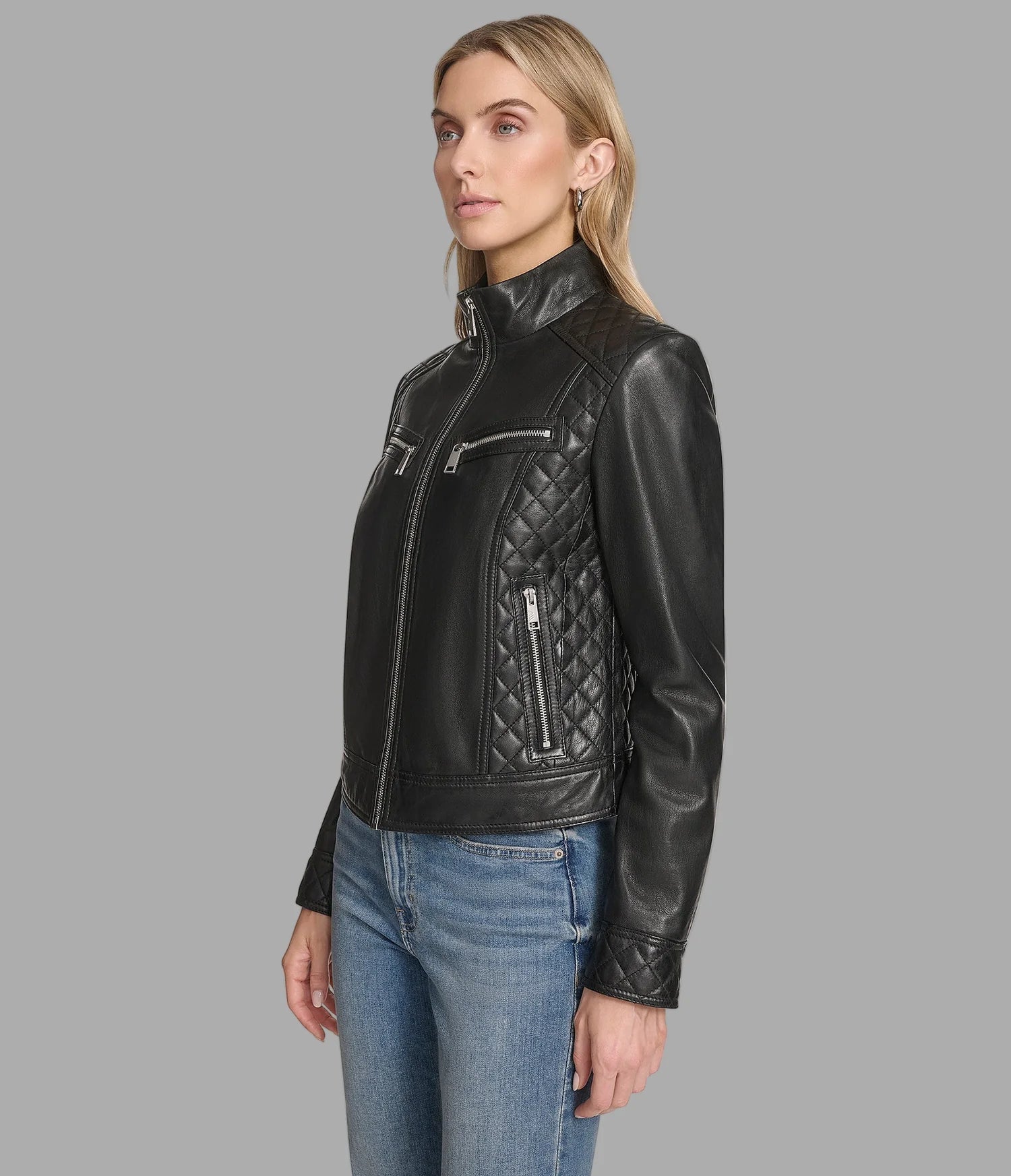 MIKEL – Leather Racer Jacket
