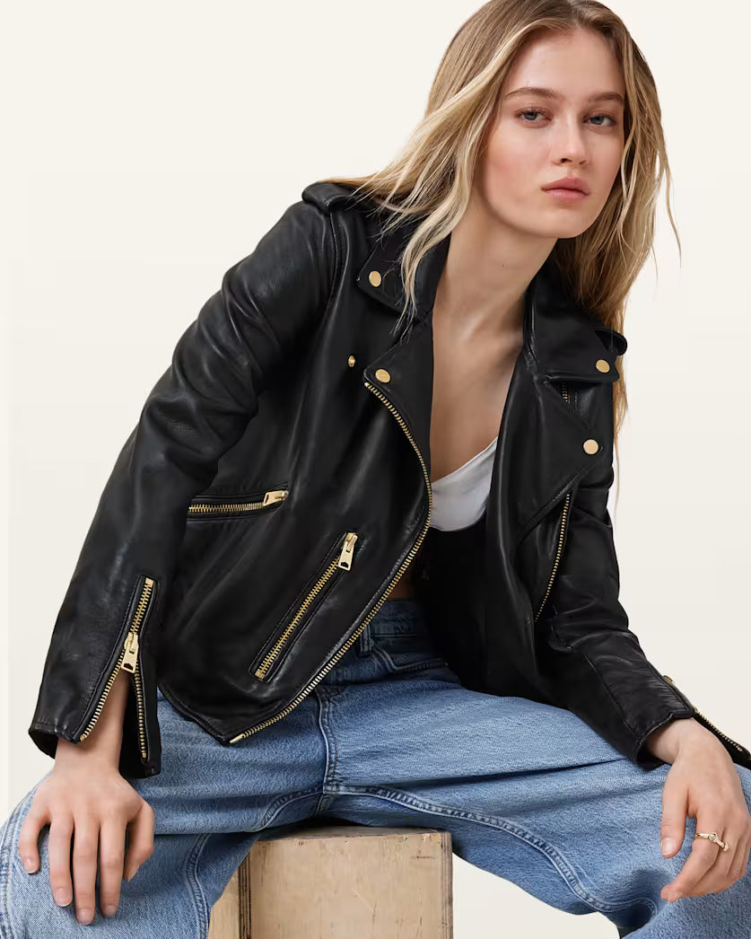 Balfern Classic Leather Biker Jacket