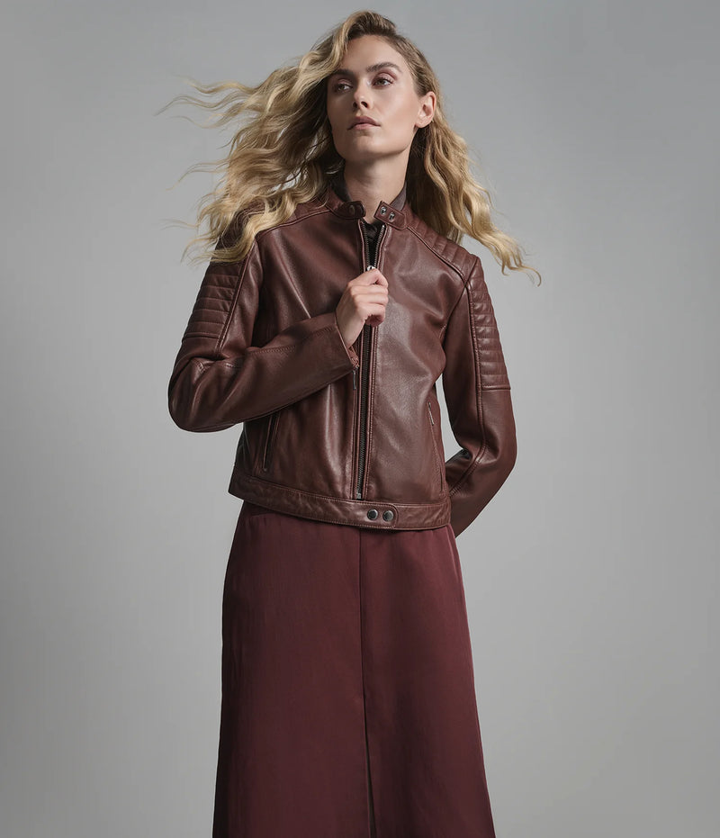 SCARLETT – Women’s Vintage Quilted Leather Jacket