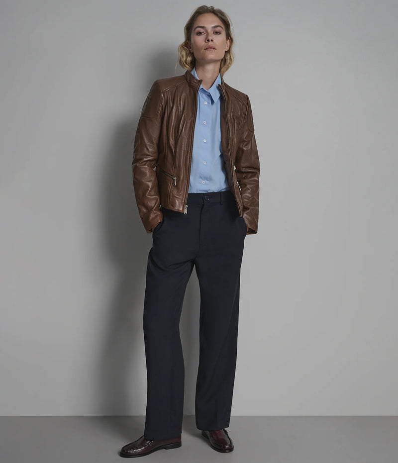 CAITLIN – Women’s Leather Scuba Jacket