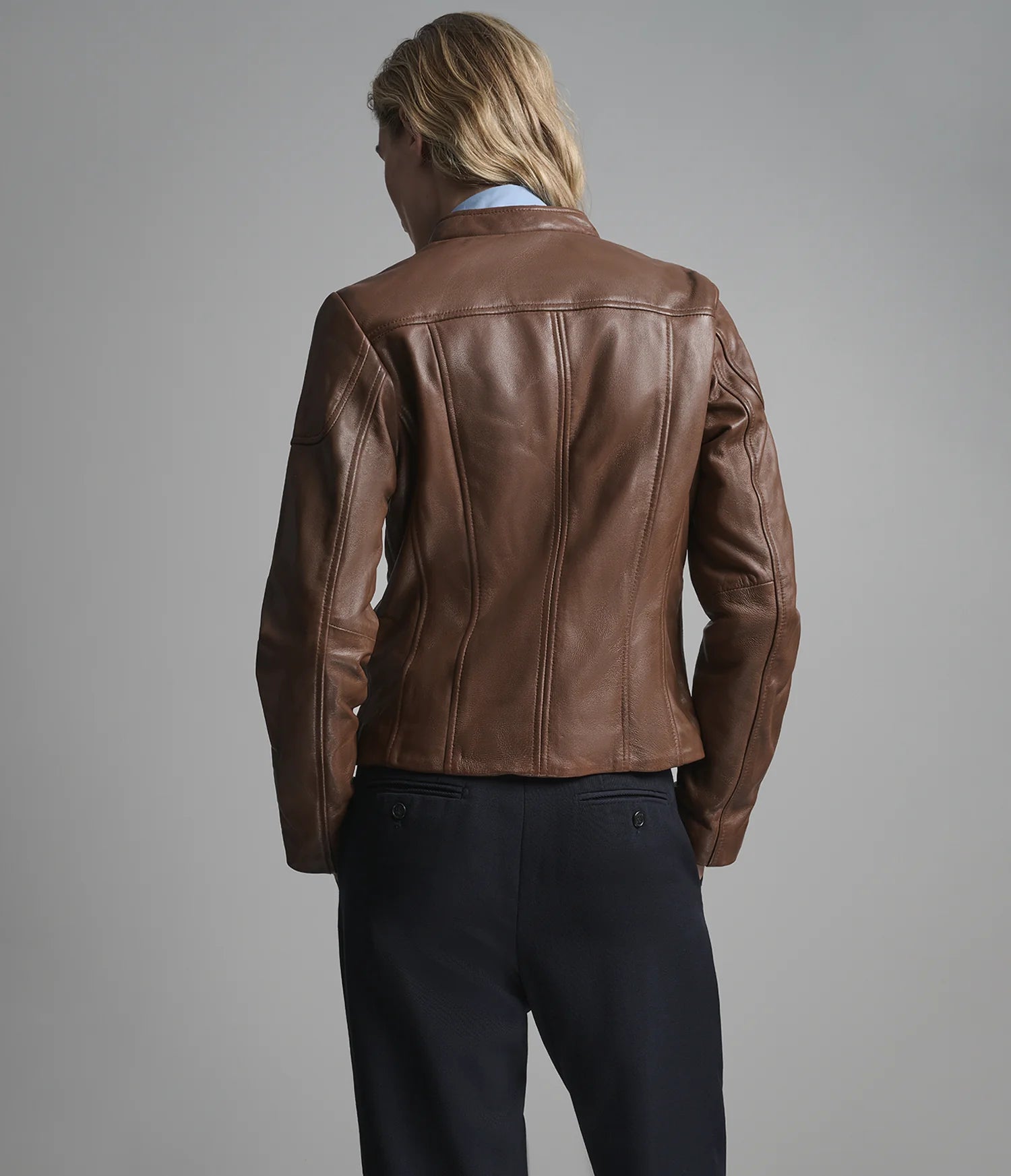 CAITLIN – Women’s Leather Scuba Jacket