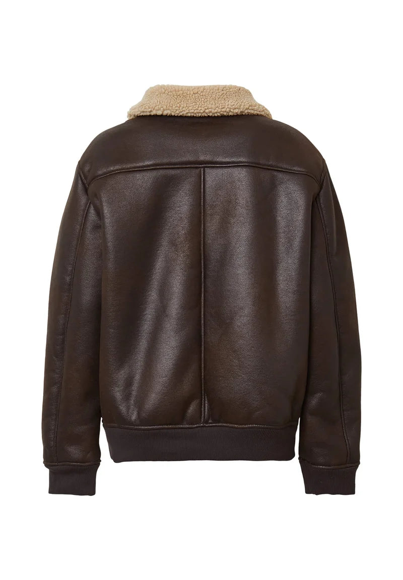 GIUBB – Faux Leather Jacket (Brown)