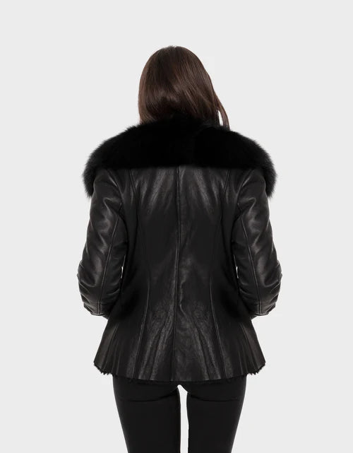 ALICIYA – Women’s Genuine Shearling Leather Jacket