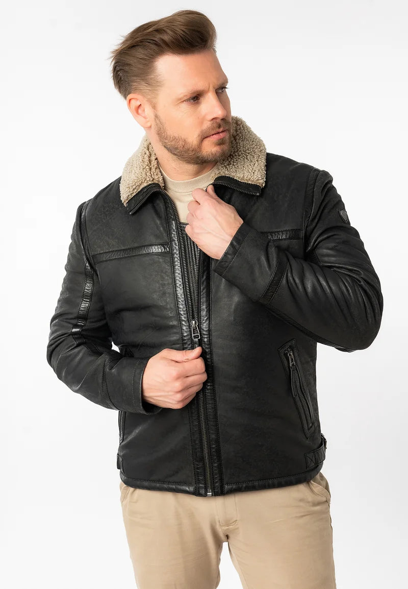 LEATHER JACKET – Anthracite