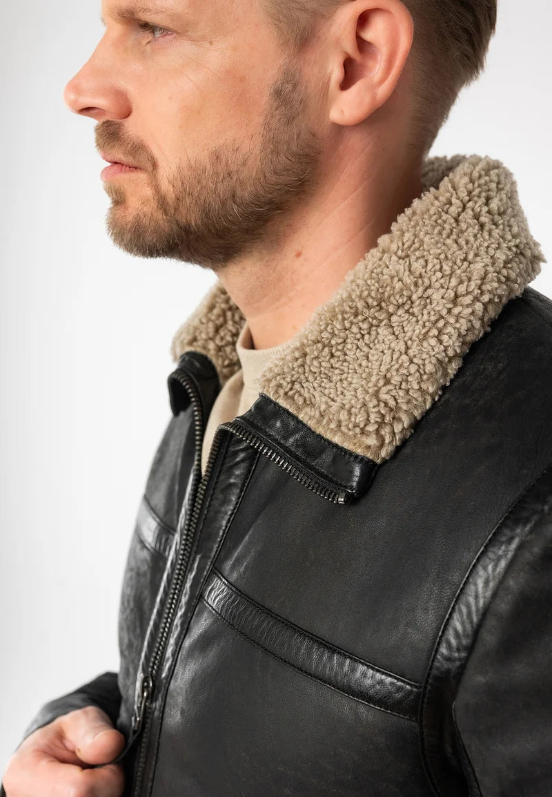 LEATHER JACKET – Anthracite