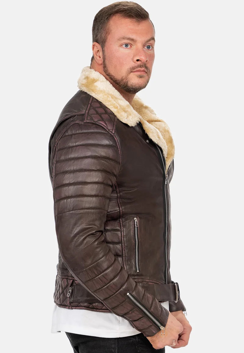 REICHSTADT HERREN JACKE RS008LUX – Leather Jacket (Brown)