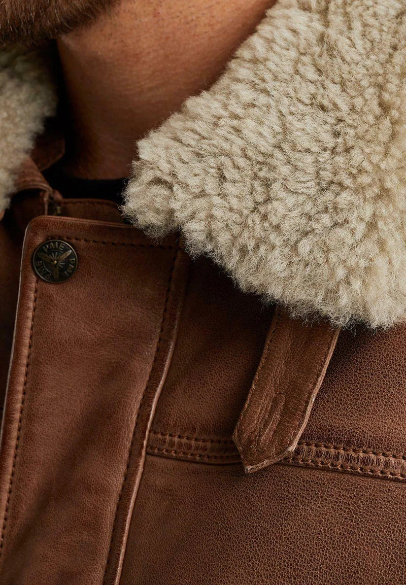 HUDSON LOCKHEED – Men’s Brown Leather Jacket