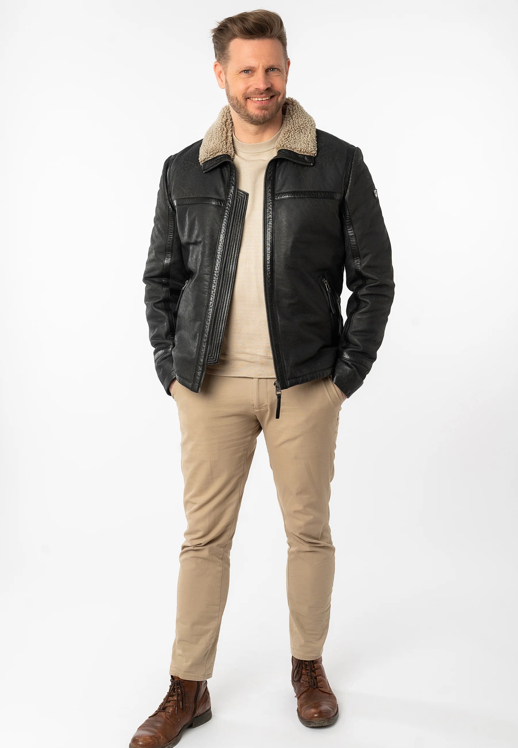 LEATHER JACKET – Anthracite