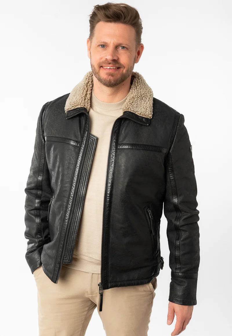LEATHER JACKET – Anthracite